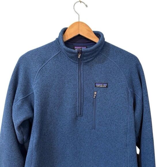 Patagonia Better Sweater Fleece Pullover Men Small Blue 1/4 Zip Jacket Sporty - Picture 4 of 9